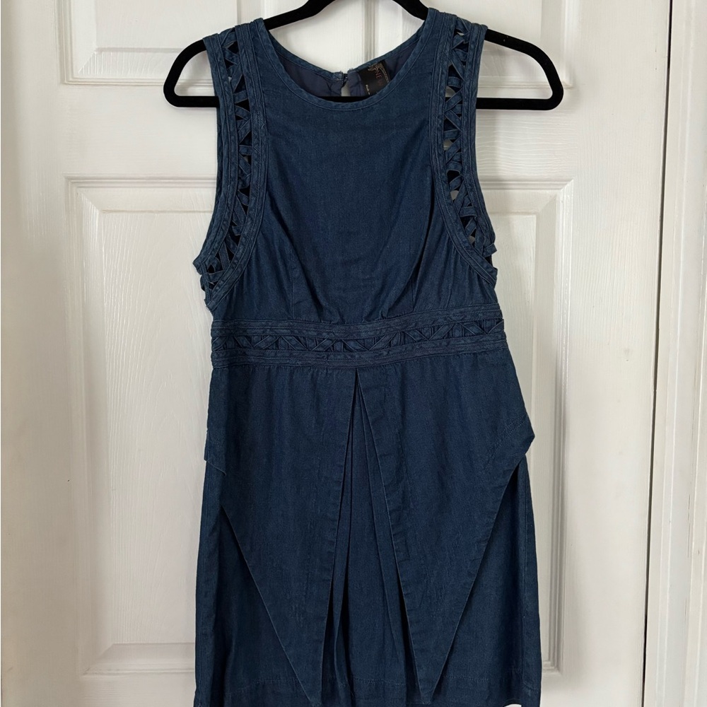 Stylish Denim Sleeveless Dress